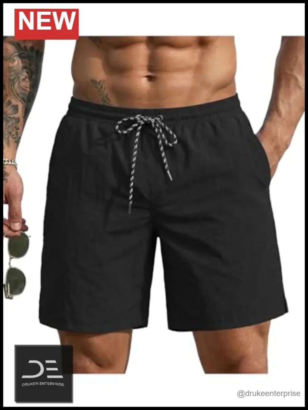 Men's Quick Dry Swim Trunks Board Shorts with Mesh Liner 7'' Inseam